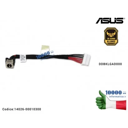 14026-00010300 Connettore di Alimentazione DC Power Jack ASUS TUF Gaming FX504G FX504GD FX504GE DDBKLGAD000 14026-00010300