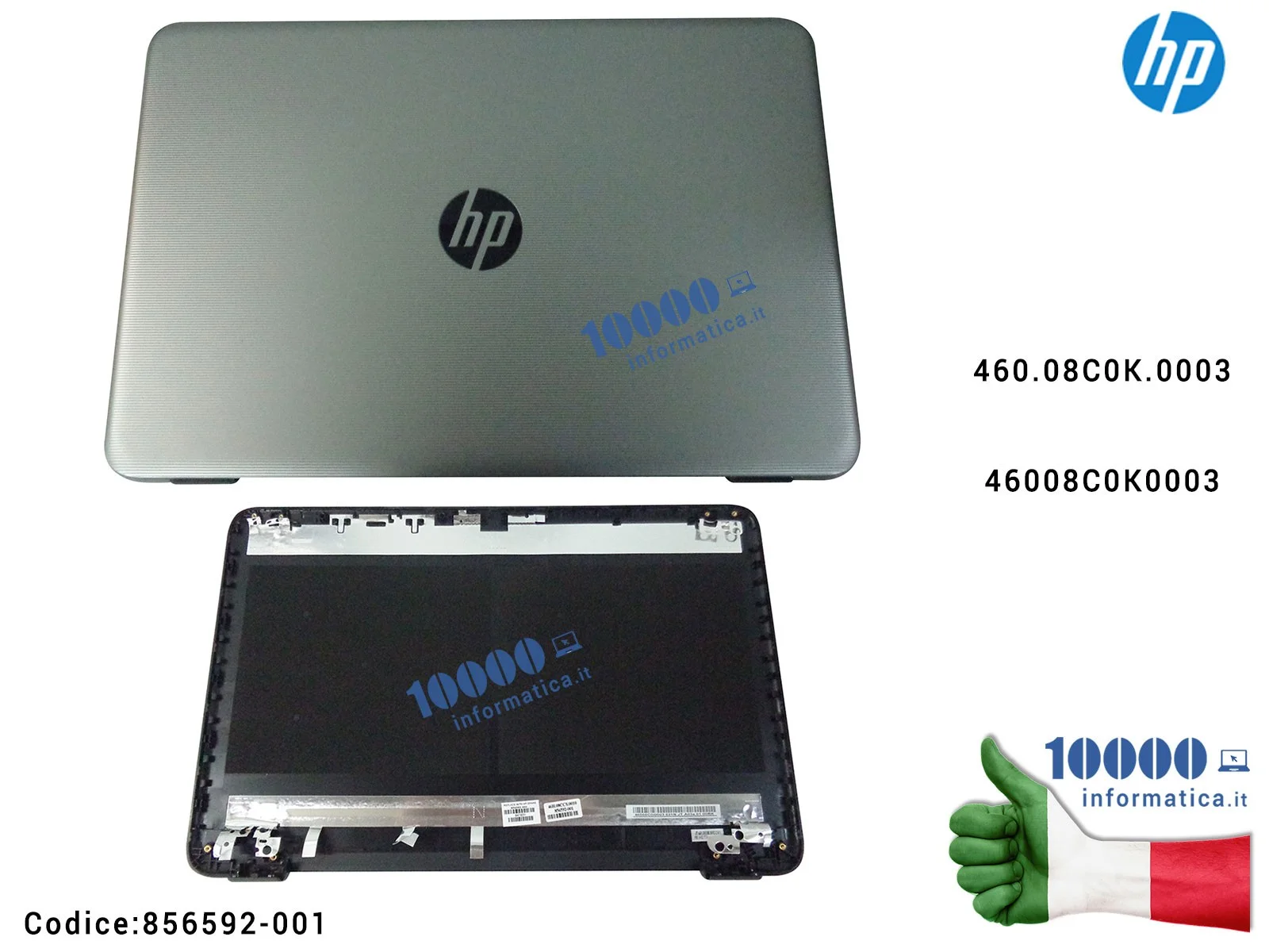 856592-001 Cover LCD HP 17-X 17-Y 270 G5 17-AY 17-BA 17-X005NL (SILVER) 46008C0K0003 460.08C0K.0003
