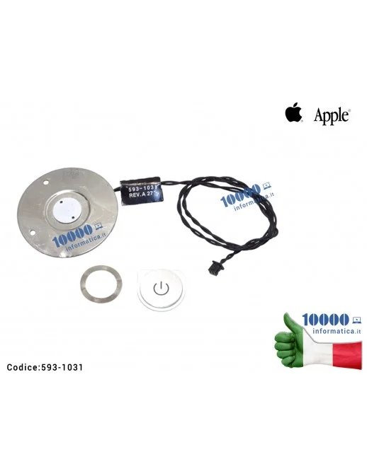 593-1031 Pulsante Accensione Power Button Cavo APPLE iMac 27" A1312 (2009) (2010) (2011) [RICONDIZIONATO]