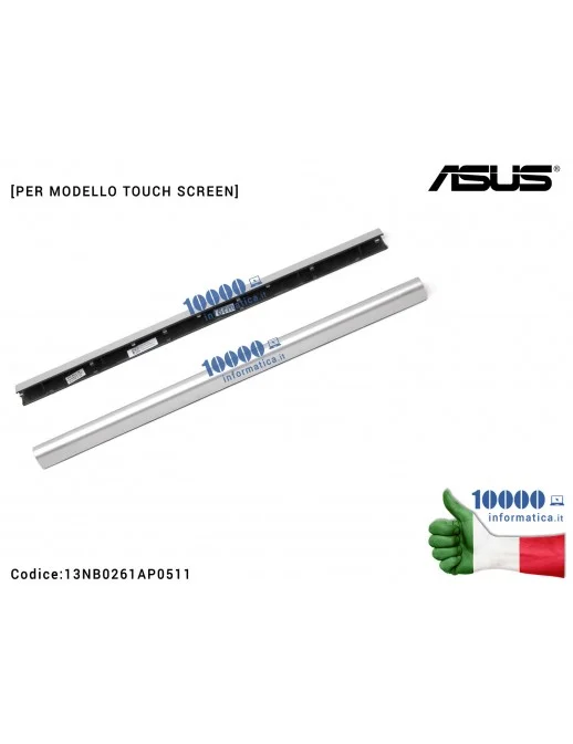 13NB0261AP0511 Copri Cerniere Coperchio ASUS VivoBook S551L S551LA S551LN K551L A551L [SILVER] [MODELLO TOUCH] LCD HINGECAP