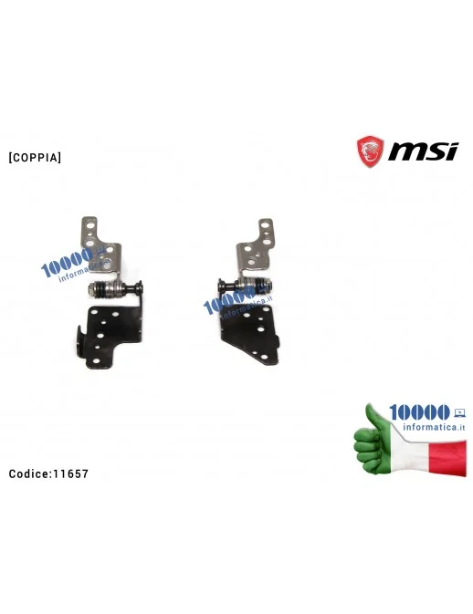 11657 Cerniere Hinges MSI GL72 GP72 Apache Pro GE72VR 7RF MS-179B MS-1792 MS-1793 MS-1794 MS-1795 MS-1799 [COPPIA]