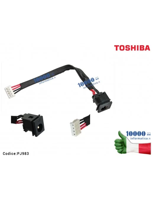 PJ983 Connettore di Alimentazione DC Power Jack PJ983 TOSHIBA Satellite Pro S500 S500-12H S500-12U S500-156