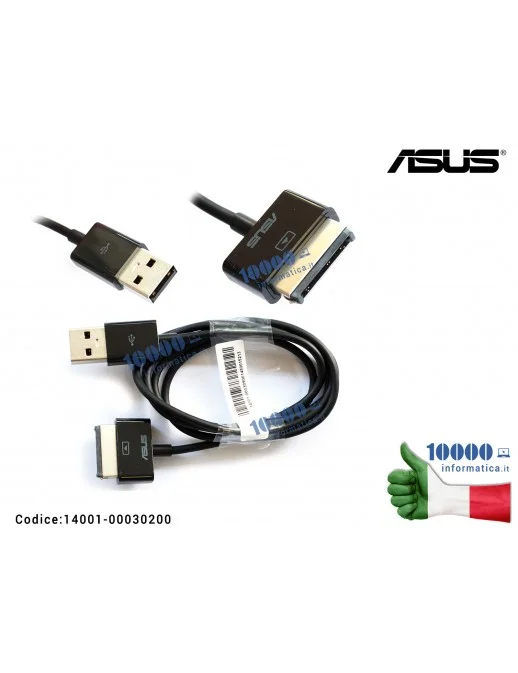 14001-00030200 Cavo Dati Ricarica USB ASUS Eee Pad Trasformer TF101 TF201 TF300 TF300T TF700 TF700T SL101 (40 PIN) 14001-0003...