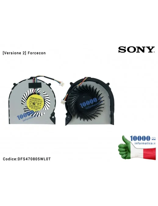 DFS470805WL0T Ventola Fan SONY Vaio VPC-EH VPC-EL [Versione Forcecon] PCG-71C11M SVE171 DFS470805WL0T KSB05105HB