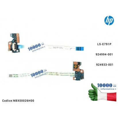 NBX00026H00 Pulsante Tasto Accensione Power Board HP Pavilion 250 G6 255 G6 15-BS 15T-BR 15Z-BW NBX00026H00 LS-E791P 924994-0...