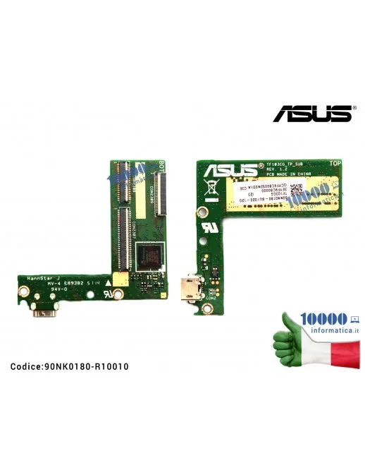 90NK0180-R10010 Connettore USB DC Power Board ASUS Transformer Pad TF103CG