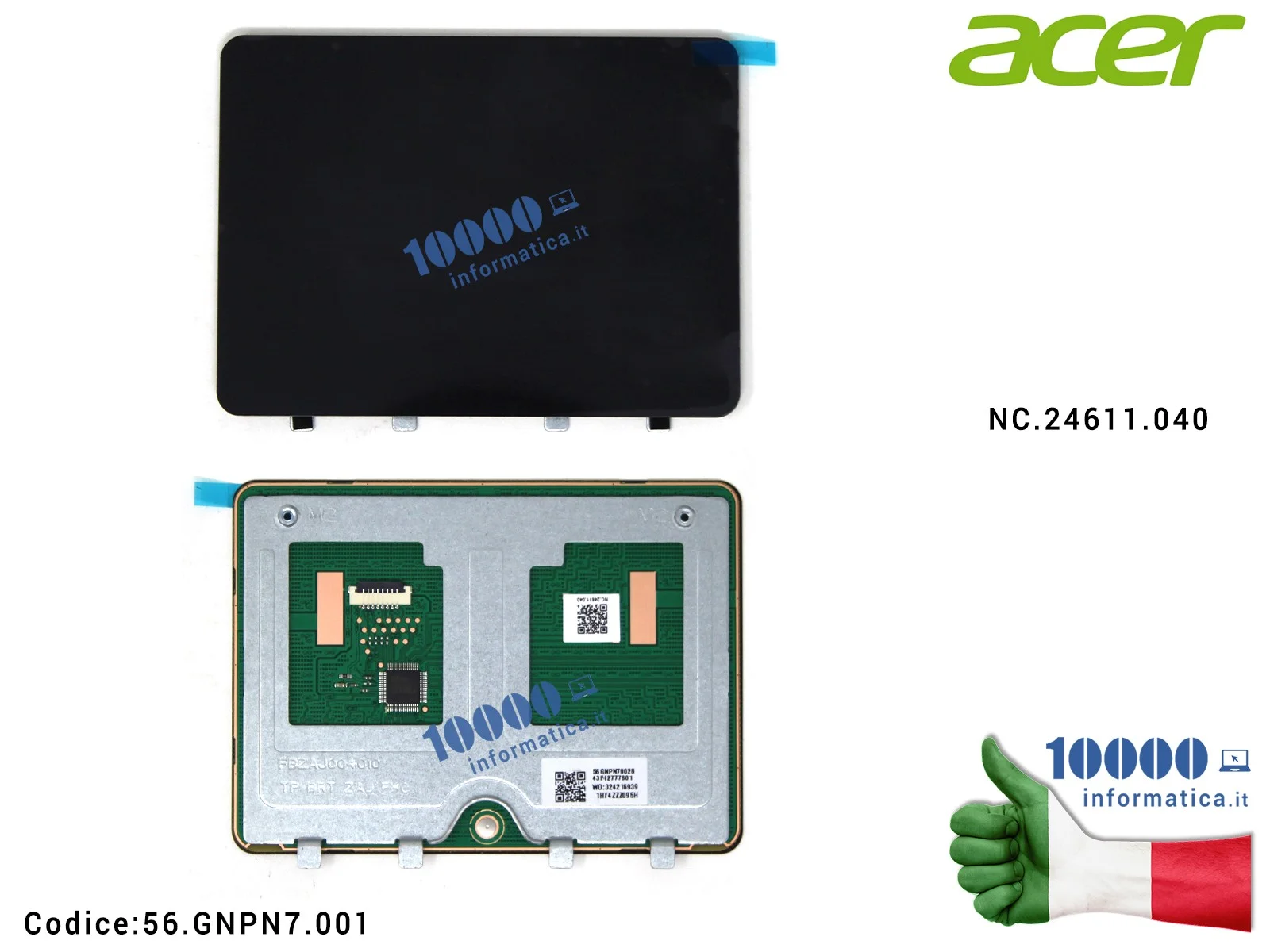 56.GNPN7.001 Touchpad ACER Aspire A315-21 A315-21G A315-31 A315-51 NC.24611.040 FBZAJ004010 Synaptics