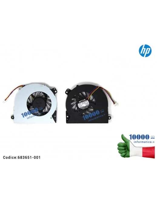 683651-001 Ventola di Raffreddamento Fan CPU HP ProBook 4440S 4441S 4445S 4446S 4540S 4740S 683651-001