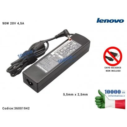 36001942 Alimentatore LENOVO 90W 20V 4,5A [5,5mm x 2,5mm]