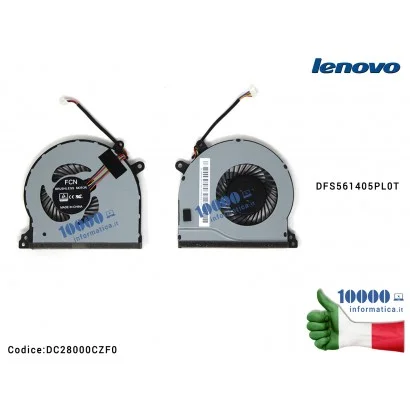 DC28000CZF0 Ventola Fan CPU LENOVO IdeaPad 310-15ISK 310-15ABR DC28000CZF0 DFS561405PL0T