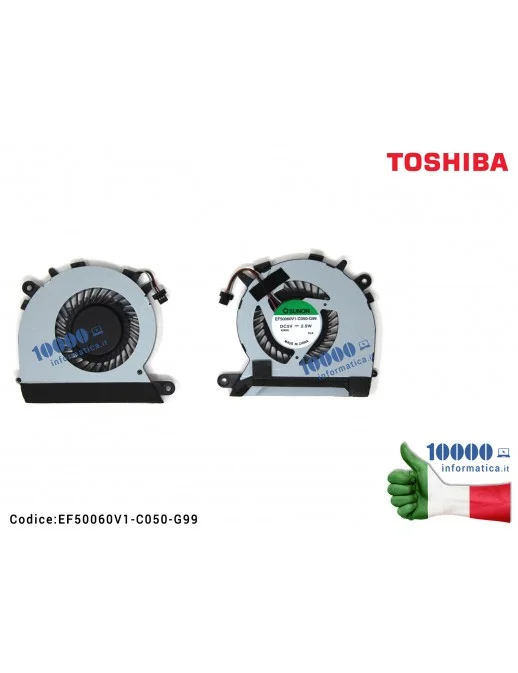 EF50060V1-C050-G99 Ventola di Raffreddamento Fan CPU TOSHIBA Satellite U840 U845 U845T U840-10M U840-10V U840-110 U840-111 U8...