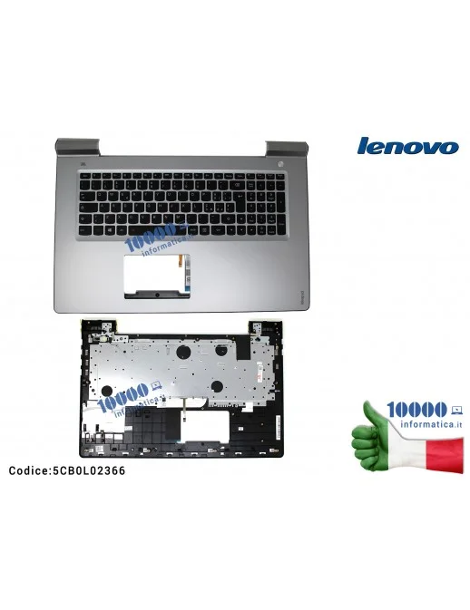 5CB0L02366 Tastiera Italiana Retroilluminata Completa di Top Case Superiore LENOVO IdeaPad 700-17ISK (80RV) 5CB0L02366