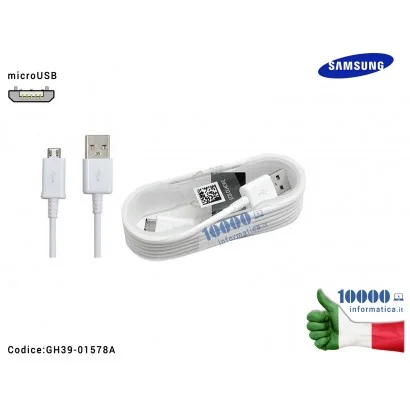 ECB-DU4AWE Cavo Dati Ricarica microUSB SAMSUNG ECB-DU4AWE [BIANCO] (1 metro)