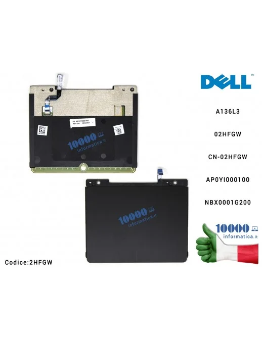 2HFGW Touchpad Trackpad DELL Precision M3800 XPS 15 9530 A136L3 CN-02HFGW 02HFGW AP0YI000100 NBX0001G200