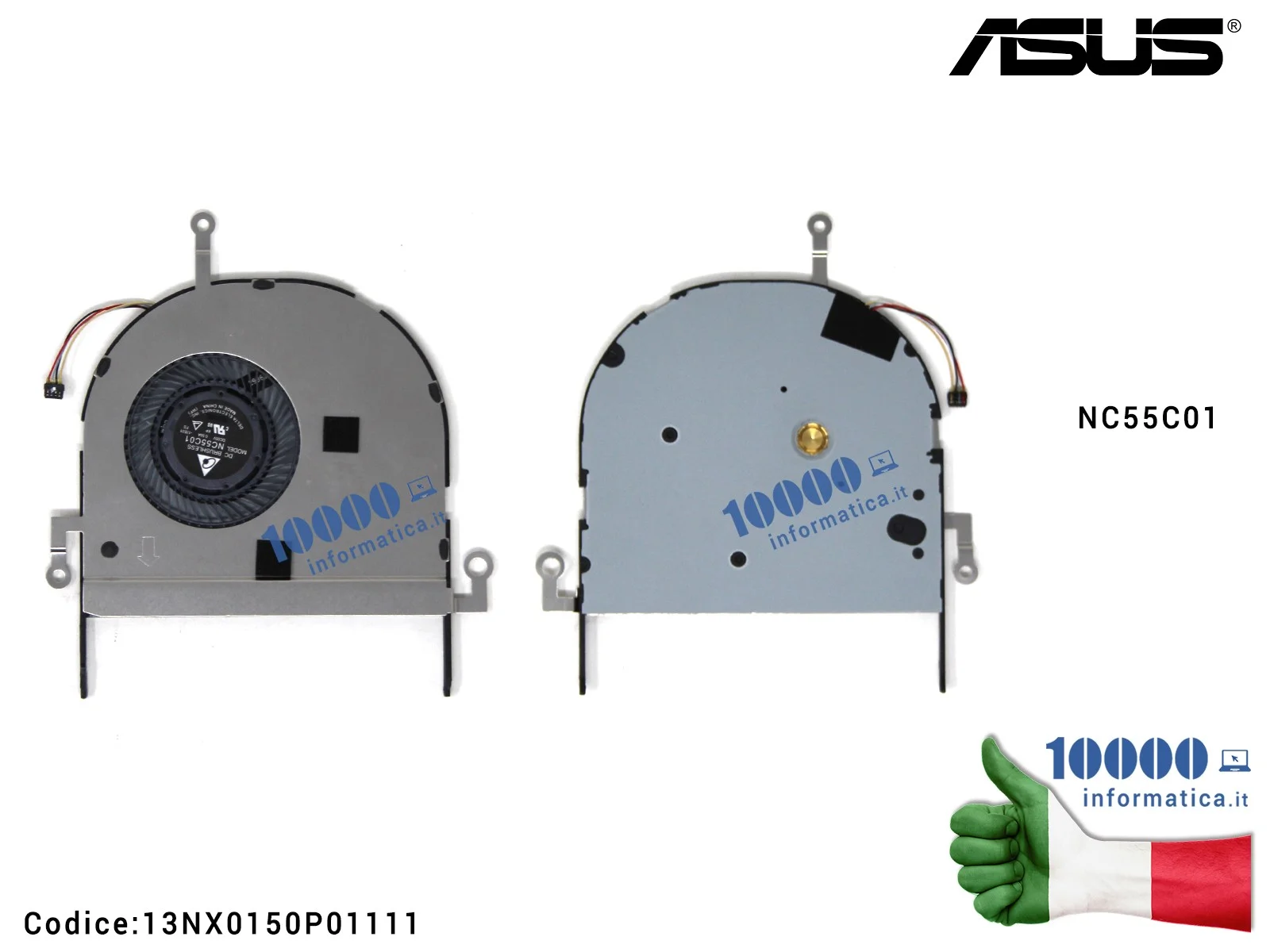 13NX0150P01111 Ventola di Raffreddamento Fan CPU ASUS ASUSPRO B9440U B9440UA NC55C01 13NX0150P01111