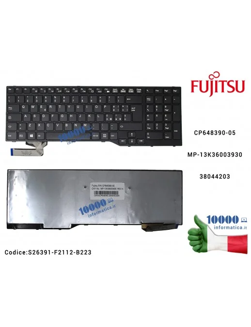 S26391-F2112-B223 Tastiera Italiana FUJITSU LifeBook A555 A555G A557 A357 S26391 CP648390 CP648390-03 CP648390-05 MP-13K36003...