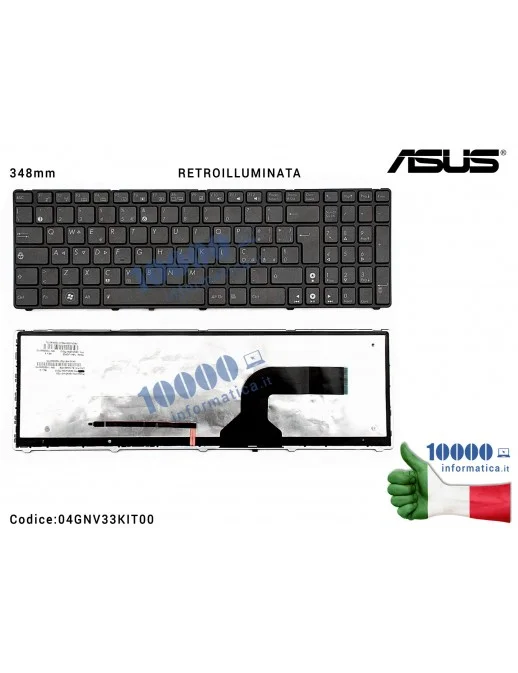 04GNV33KIT00 Tastiera Italiana ASUS G60 G72 G73 K52 K60 K70 K72 N61 N71 G51 [RETROILLUMINATA] 04GNV33KIT00-3 9J.N2J82.J0E9J.N...