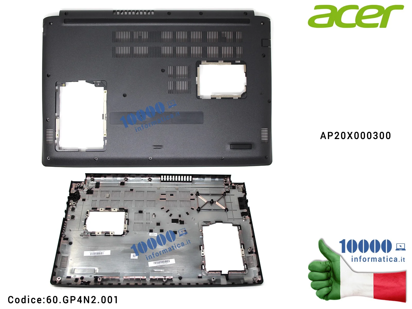 60.GP4N2.001 Bottom Case Scocca Inferiore ACER Aspire A515-41G A515-51 A515-51G AP20X000300 60GP4N2001 60.GP4N2.001