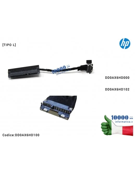 Cavo Connettore Hard Disk HDD SATA HP CQ56 CQ42 CQ43 G45 G56 G62 [TIPO L] DD0AX6HD000 DD0AX6HD102 DD0AX6HD100