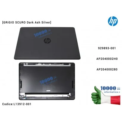 Scocca Cover Posteriore LCD Originale HP 15-BS Series 15-bs010nl (Grigia) Cover LCD HP Pavilion 15-BS 15-BW 250 G6 255 G6 TPN-C1