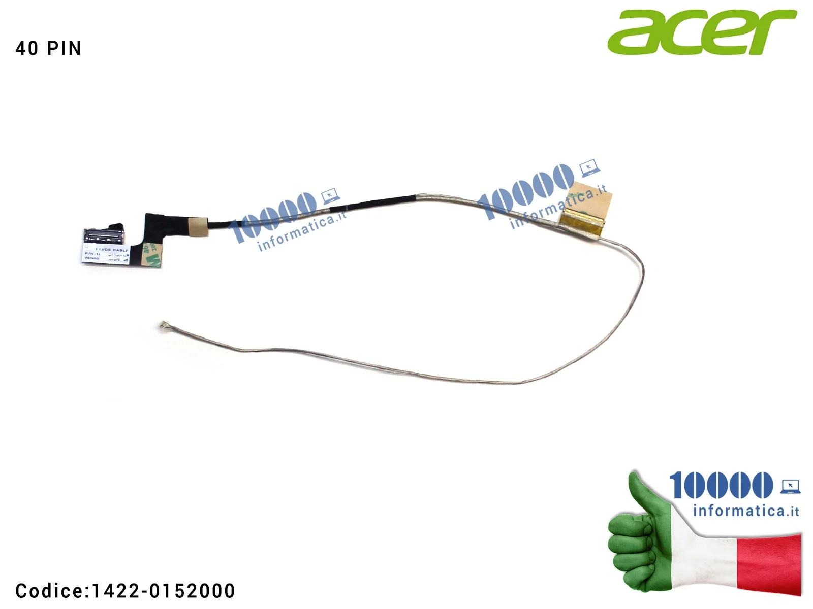 50.RY8N5.006 Cavo Flat LCD ACER Aspire Timeline M3-581 M3-581T M3-581TG JM50 (40 PIN) 1422-015K000 1422-0152000