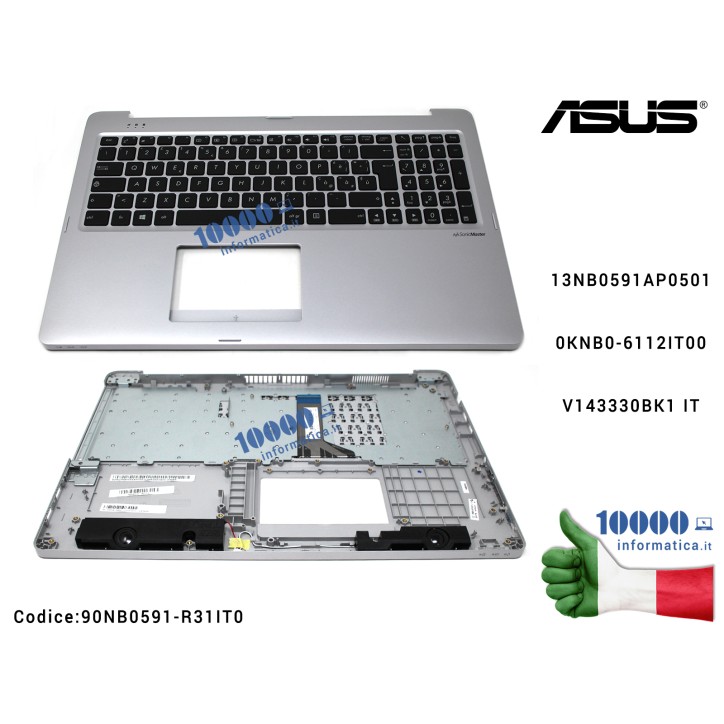 Tastiera Italiana Completa di Top Case Superiore ASUS Transformer Book Flip TP550L TP550LA TP550LD TP550LJ 13NB0591AP0501 0KNB0-
