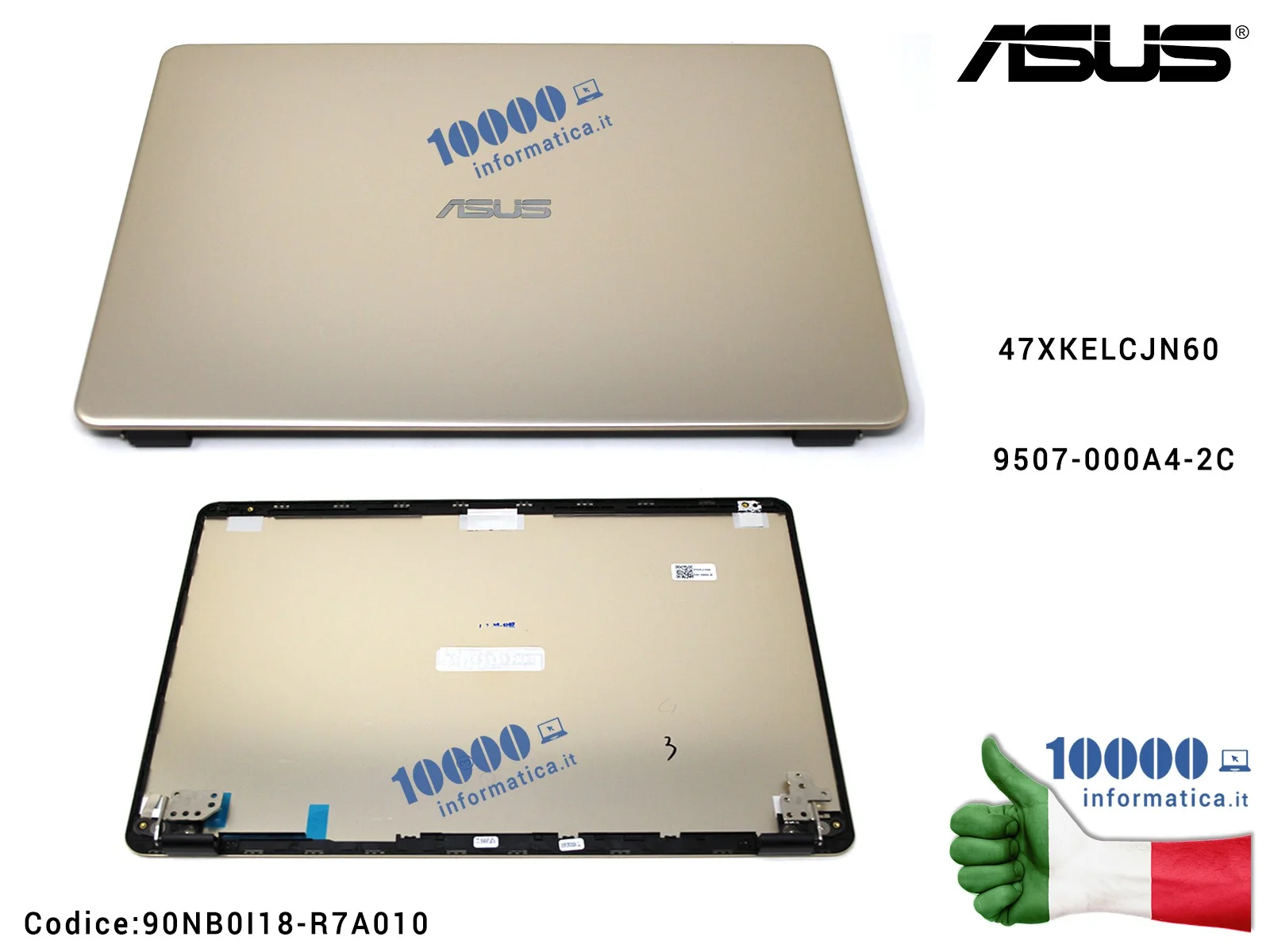 90NB0I18-R7A010 Cover LCD ASUS VivoBook 15 X505 (ICICLE GOLD) X505Z X505ZA F505 F505Z F505ZA X505B X505BA X505BP 47XKELCJN60 ...