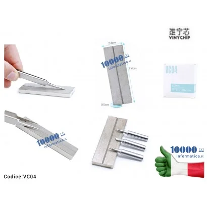 VC04 Strumento di Correzione per Affilare Limare Punte Pinzetta di Precisione Punte Saldatore VINYCHIP VC04 Lima e Affila Pin...