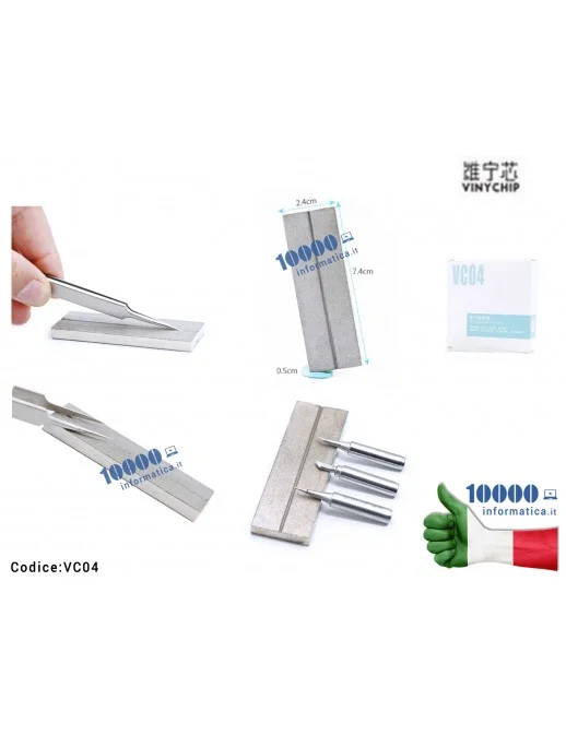 VC04 Strumento di Correzione per Affilare Limare Punte Pinzetta di Precisione Punte Saldatore VINYCHIP VC04 Lima e Affila Pin...