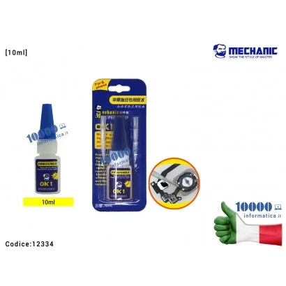 12334 Super Colla MECHANIC OK1 [10ml] Super Glue per Riparazioni Sensore d'impronta Fingerprint iPhone Repair
