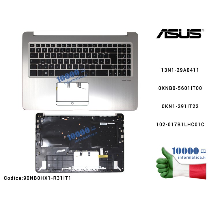 Tastiera Italiana Completa di Top Case Superiore (ORO) ASUS VivoBook Pro 15 X580G X580GD N580G N580GD (ICICLE GOLD) [RETROILLUMI