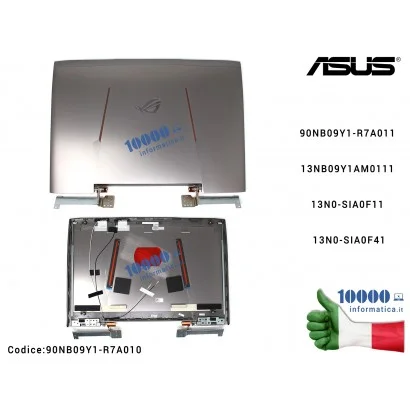 90NB09Y1-R7A010 Cover LCD ASUS ROG G752 (GRAY-METAL) G752V G752VL G752VM G752VS G752VT G752VY 90NB09Y1-R7A011 13NB09Y1AM0111 ...