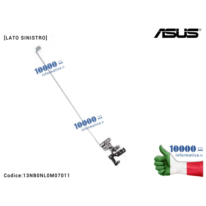 Cerniera Hinge [SX] ASUS VivoBook 15 X571 X571G X571GT X571GD RX571G RX571GT [LATO SINISTRO] 13NB0NL0M07011