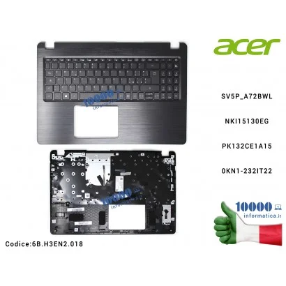 6B.H3EN2.018 Tastiera Italiana Completa di Top Case Superiore ACER Aspire A515-52 [RETROILLUMINATA] SV5P_A72BWLNKI15130EG PK1...
