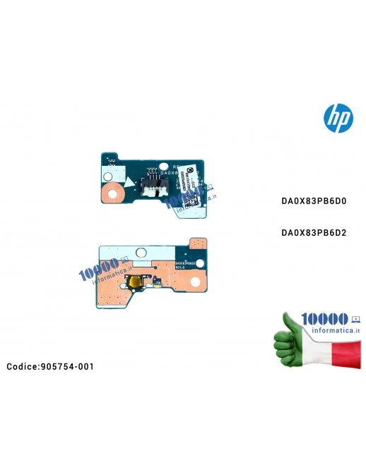 905754-001 Pulsante Tasto Accensione Power HP ProBook 450 G4 455 G4 470 G4 450 G3 905754-001 DA0X83PB6D0 DA0X83PB6D2