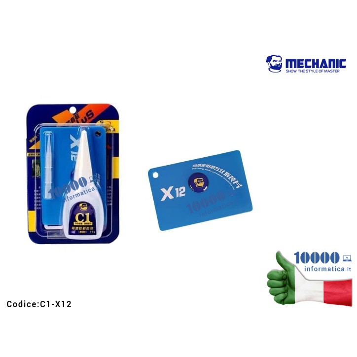 Rimuovi Colla Batteria MECHANIC C1-X12 [15g] Remover Glue Battery Rimozione Batterie Smartphone iPhone Samsung Huawei