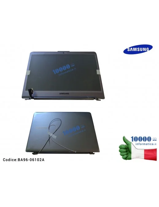 BA96-06102A Display Assembly Completo di Cover LCD Cornice Cerniere Copricerniere SAMSUNG NP530U3C NP530U3B NP535U3C 532U3C [...