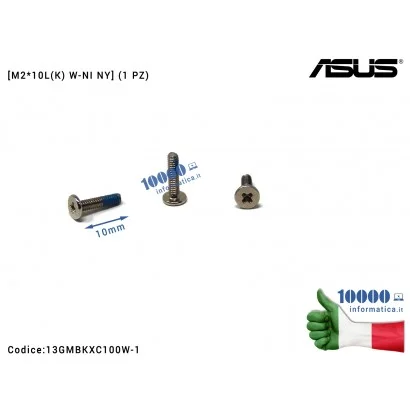 13GMBKXC100W-1 Vite di Fissaggio Notebook [M2*10L (K) W-NI NY] (1 PZ) ASUS X512 X512F X512D X510 X510U X510UN TP301UA