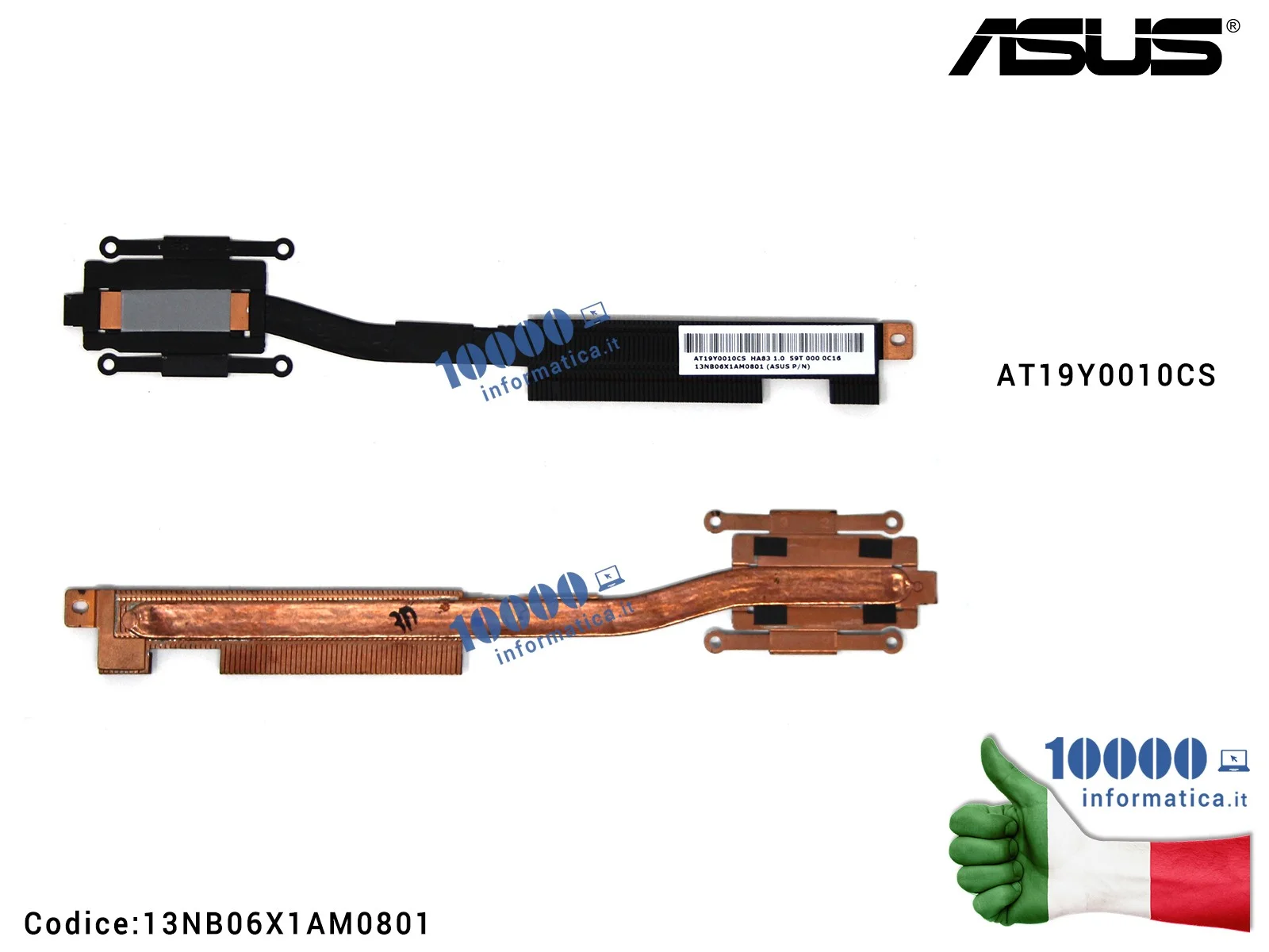 13NB06X1AM0801 Dissipatore Heatsink CPU ASUS ZenBook UX305 UX305F UX305FA AT19Y0010CS