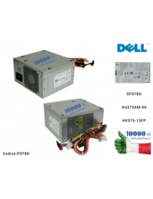 FDT8H Alimentatore ATX Desktop DELL 275W 0FDT8H OptiPlex 3010 7010 9010 Mini Tower MT APFC PSU HU275AM-00 HK375-13FP