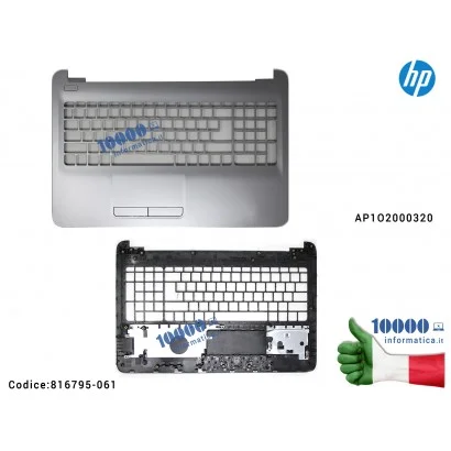 816795-061 Top Case Superiore Palmrest HP 15-AC [SILVER] 15-AF 15-AY 15-BA 250 G4 255 G4 256 G4 250 G5 255 G5 15Q-AJ AP1O2000...