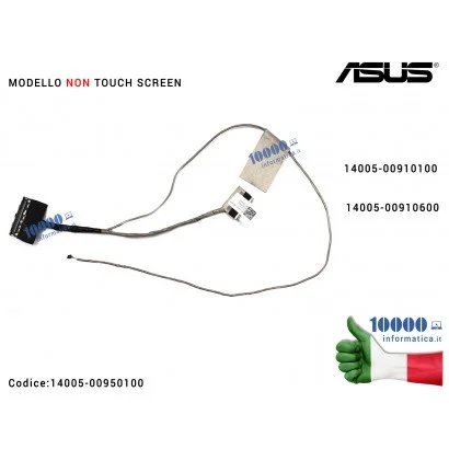 14005-00950100 Cavo Flat LCD ASUS [NON TOUCH] Q550 Q550LF N550 N550JA N550JV N550LF N550JK [VERSIONE NON TOUCH] 14005-0091010...