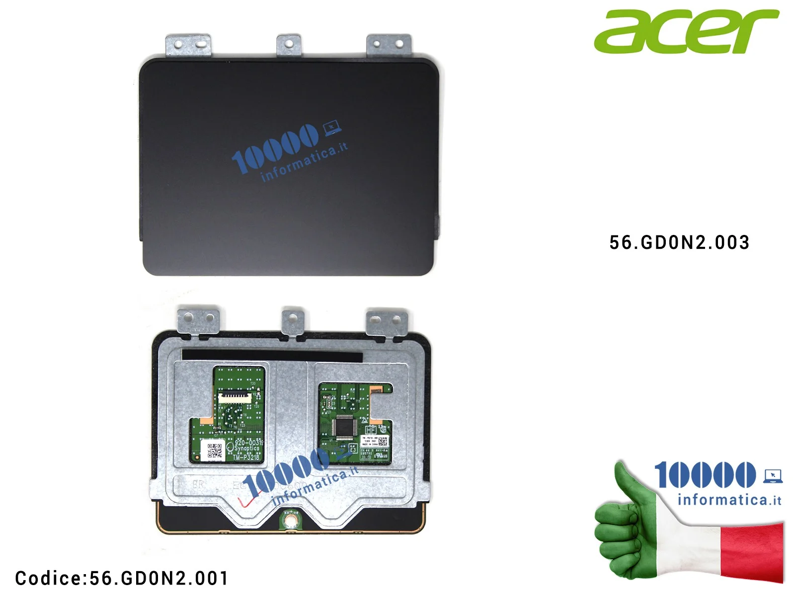 56.GD0N2.001 Touchpad ACER Extensa 2540 Aspire ES1-524 ES1-532G ES1-533 ES1-572 ES1-732 TM-P3218 Packard Bell EasyNote LG81AP...