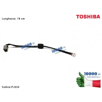 PJ524 Connettore DC Power Jack PJ524 TOSHIBA Satellite P870 P875 (18 cm)
