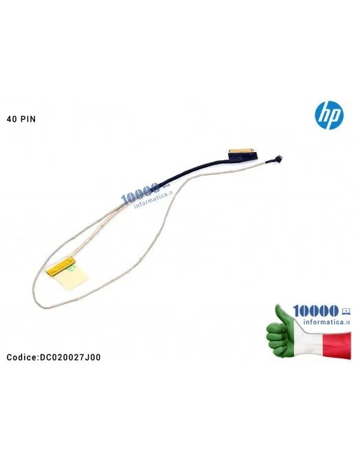 813944-001 Cavo Flat LCD HP [40 PIN] [TOUCH] 15-AC 15-AF 15-AY 15-BA 250 G4 255 G4 250 G5 255 G5 813944-001 DC020027J00