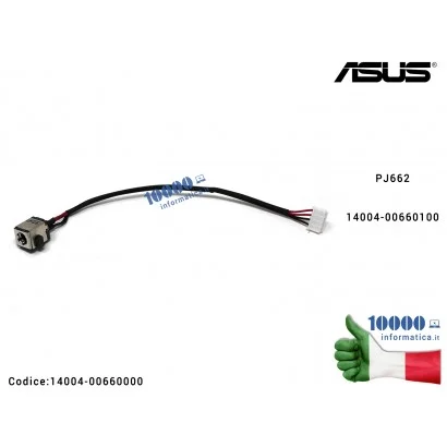 14004-00660000 Connettore di Alimentazione DC Power Jack PJ662 ASUS X55A X55C X55U X55V X55VD F55A F55C F55U F55V F55VD Q500A...
