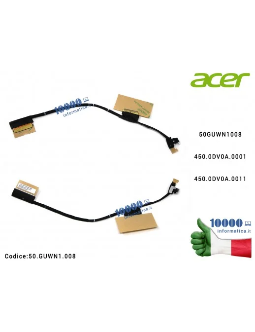50.GUWN1.008 Cavo Flat LCD ACER Spin SP314-51 SP314-52 450.0DV0A.0001 450.0DV0A.0011 50GUWN1008