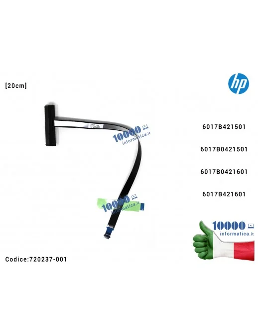 720237-001 Cavo Connettore Hard Disk HDD SATA HP Envy 17 17-J100 M7-J DW17 [20 cm] 6017B421501 6017B0421501 6017B0421601 6017...