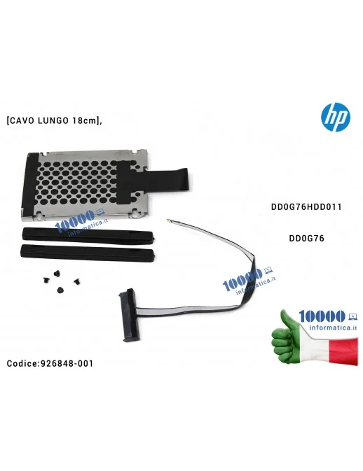 926848-001 KIT Supporto Caddy + Cavo Connettore HDD Hard Disk HP [LUNGO] Pavilion 15-C 15-CB 15-CC 15-CF 15-CK 926848-001 DD0...