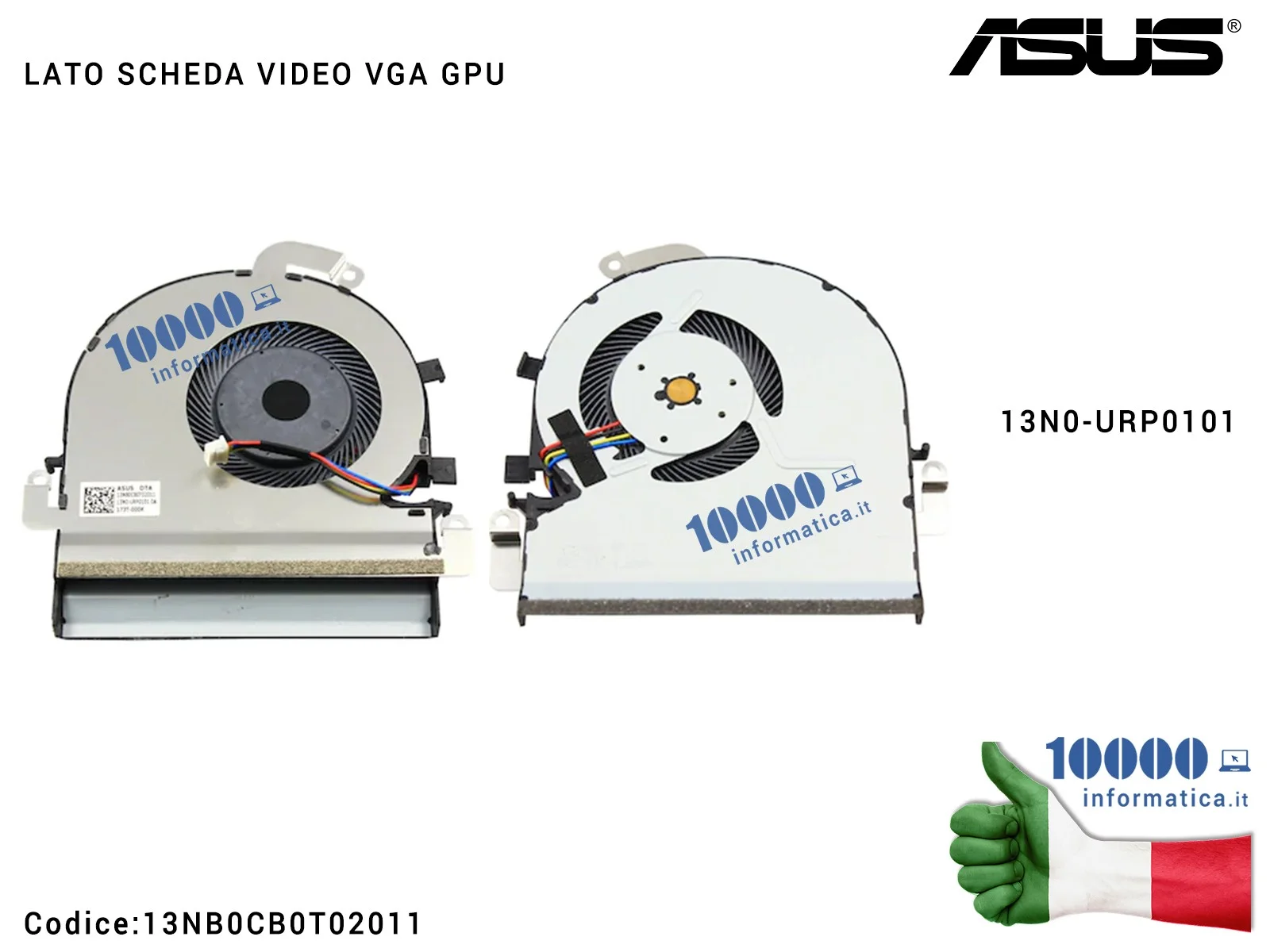 13NB0CB0T02011 Ventola di Raffreddamento Fan GPU VGA ASUS ZenBook UX510 UX510U UX510UW UX510UX 13N0-URP0101
